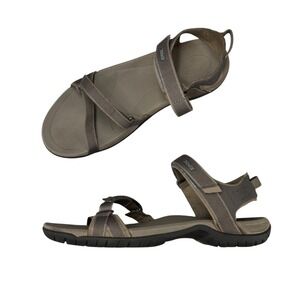 Teva Verra Sandals Gray Brown Taupe Polyester Strappy Hiking Sports Women's 9